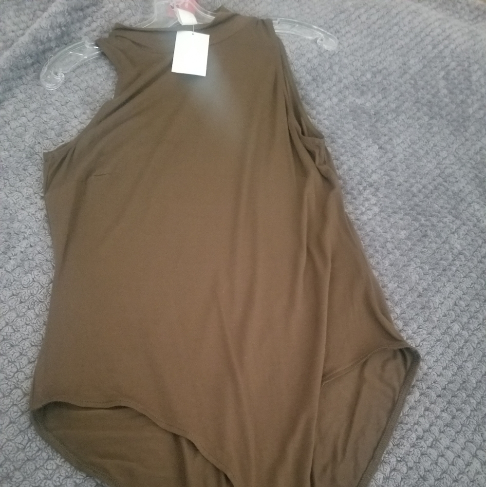 H&m Olive and blush bodysuit